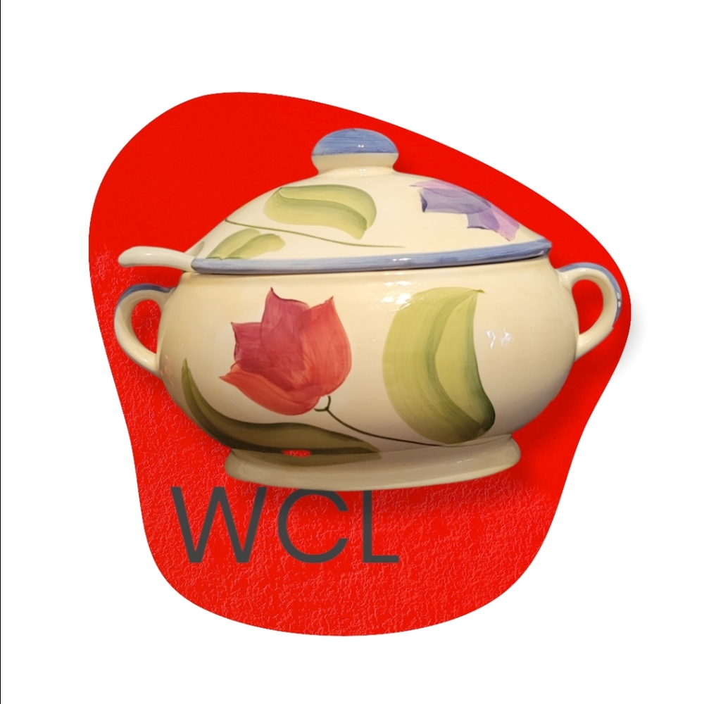 Vintage WCL Handpainted Soup Tureen